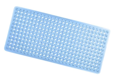 Light Blue Safety Mat, Perforated Grid with Suction Cups