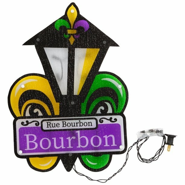 Lighted Decoration Window Shimmer Sign with Fleur-de-lis Motif