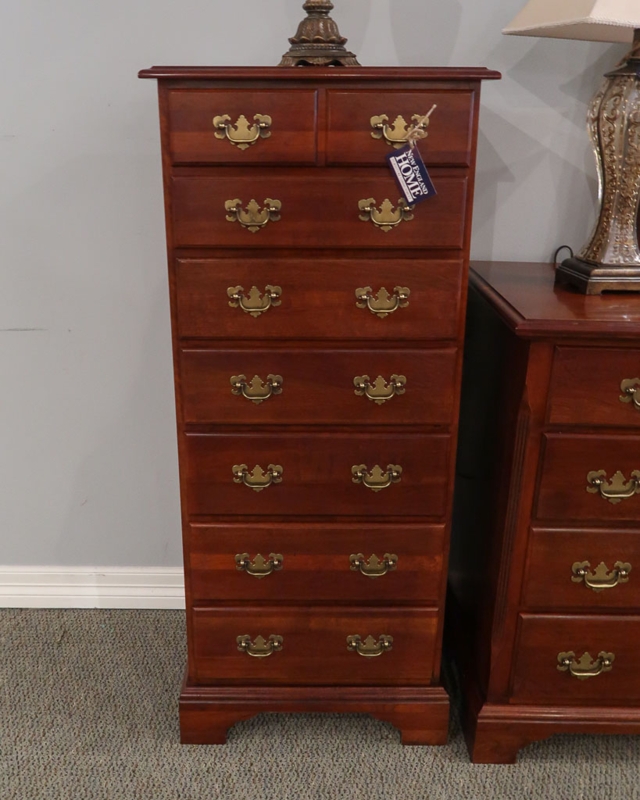 Lingerie Chest featuring Eight Drawers and a Scalloped Base Apron