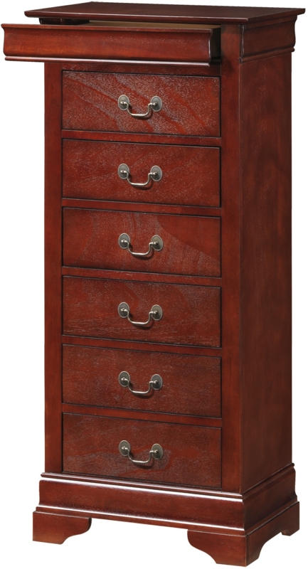 Lingerie Chest featuring Louis Philippe Style and Seven Drawers in Cherry