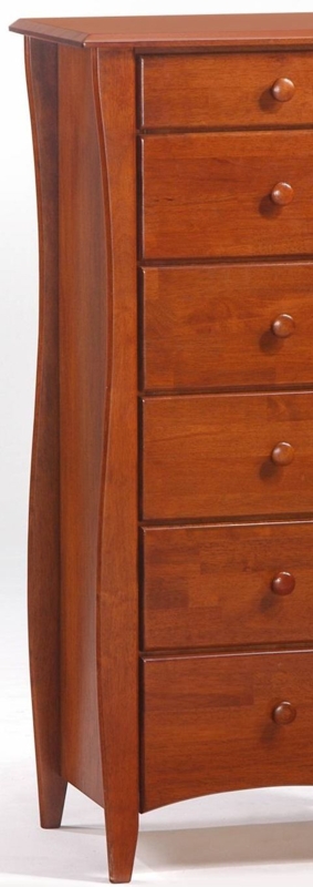 Lingerie Chest with Unique Curved Side Panels and Transitional Design