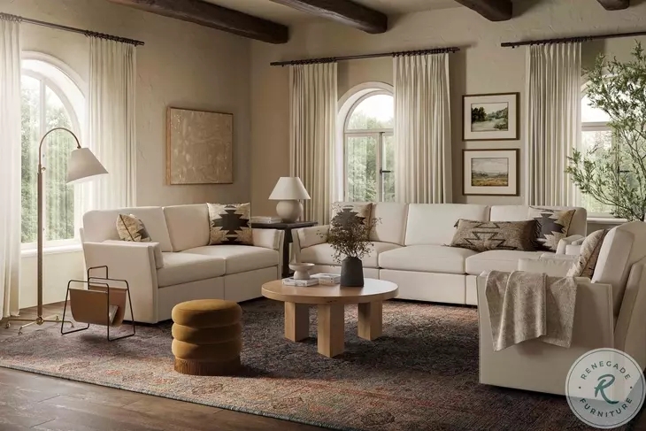 Living Room Set Performance Fabric Modular Seating Organic Set