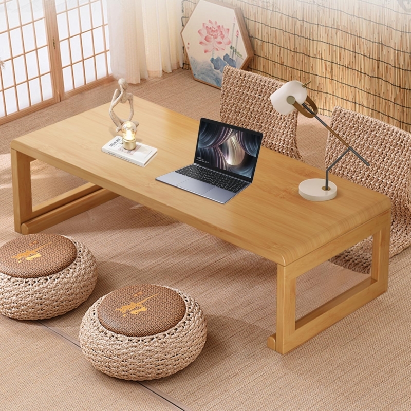 Low Profile Bamboo Floor Table Box Frame Legs