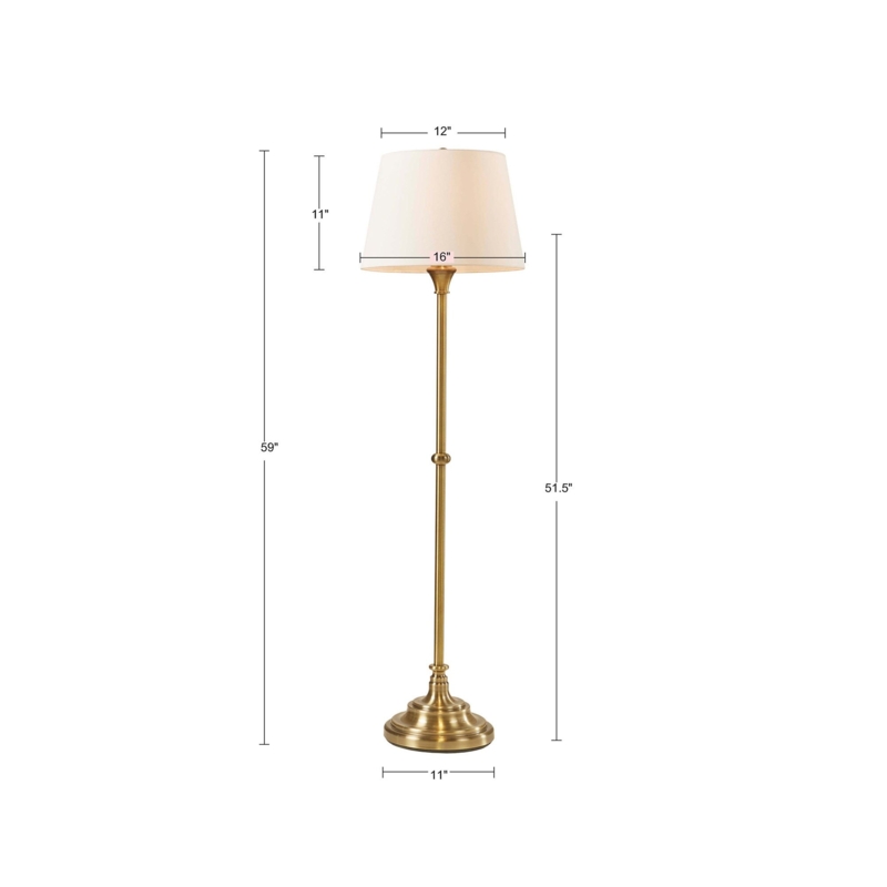 Madison Park Signature Aelorian Antique Brass Floor Lamp 59"H - On Sale -  Bed Bath & Beyond - 38049788
