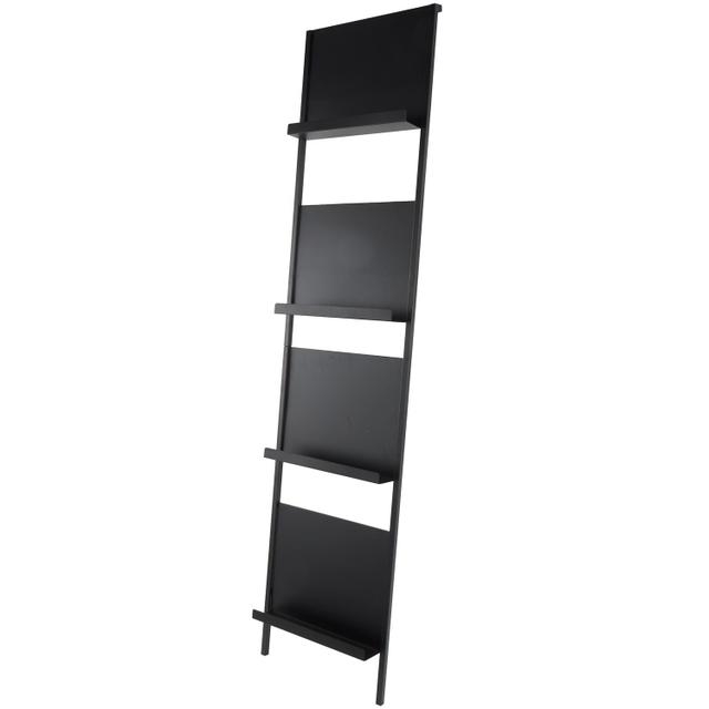 Magazine Rack Industrial Leaning Ladder Design Four Slots Tall