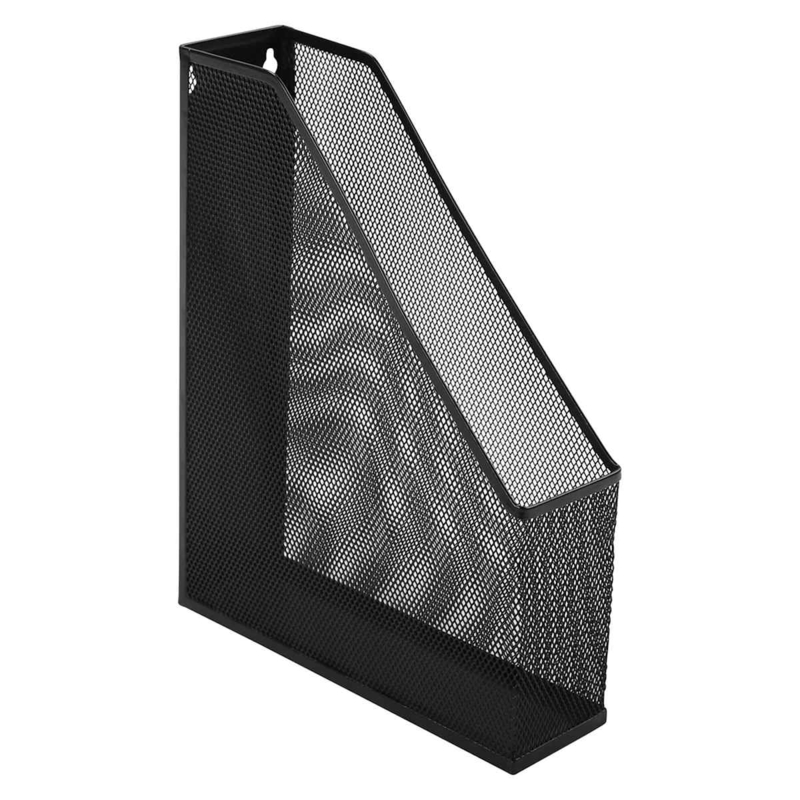 Magazine Rack Wall Industrial Mesh Texture Angled Profile
