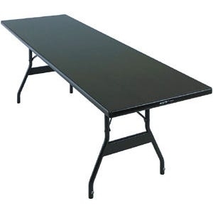 Matte Black All-Aluminum Folding Table with Wishbone Legs
