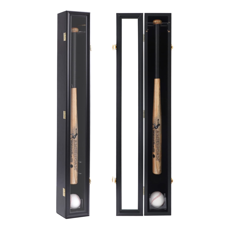 Matte Black Bat Case with Lockable Latches and Velvet Lining
