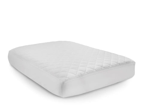 Mattress Pad: Diamond Quilted Cotton Top with Deep Pocket Fitted Skirt