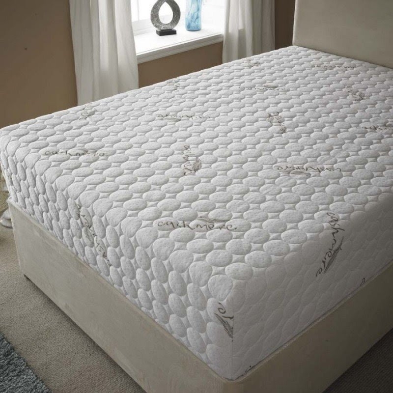 Memory Foam Mattress with Circular Quilted Pattern and Thick Profile