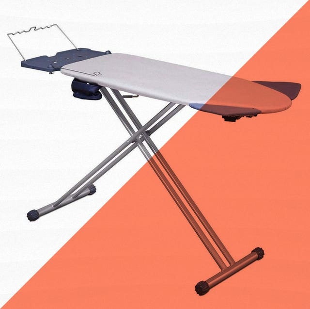 Metallic Silver Ironing Board with Retractable Shoulder Wing Extensions