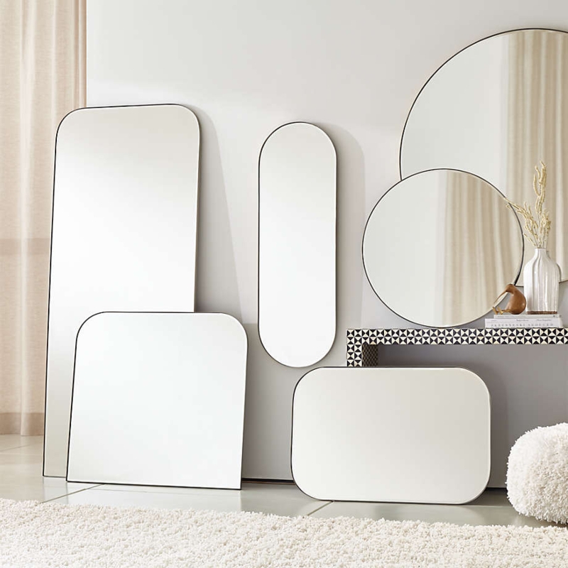 Minimalist Arched Wall Mirror with Ultra Slim Profile Frame