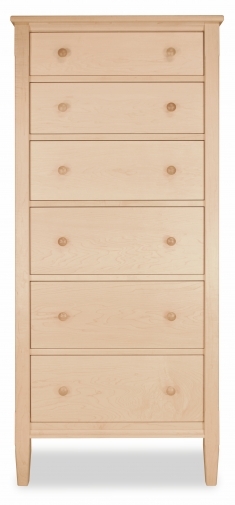 Minimalist Maple Lingerie Chest with Tapered Square Legs