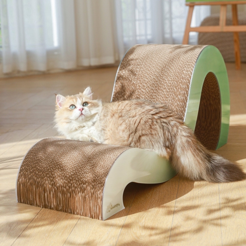 Mint! Mint!  Modern Cardboard Cat Scratcher Bed  Fits Large Cats  Cat  Furniture  Fluffy Kingdom