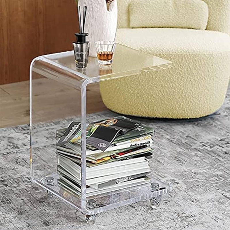 Clear Acrylic End Table