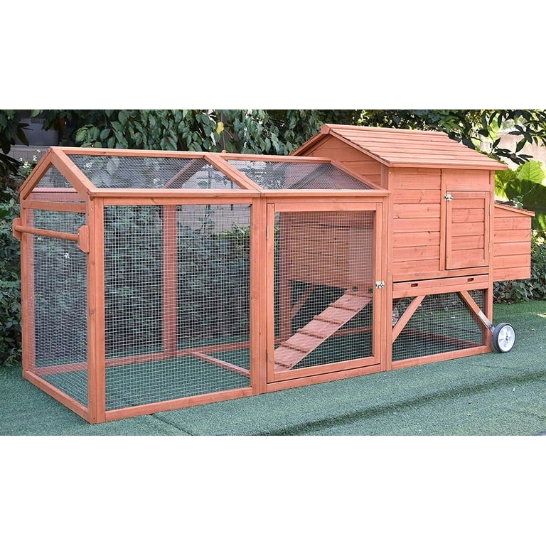 Mobile Chicken Coop with Elevated Nesting Area - Cottage Style