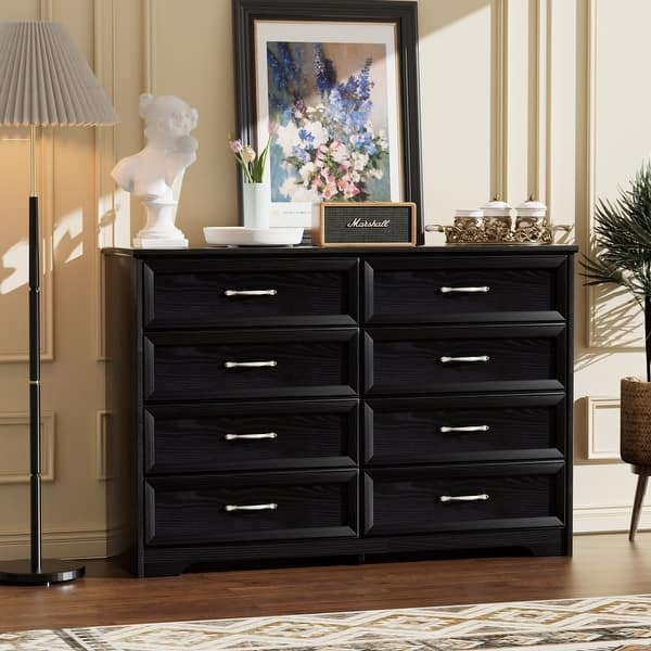 Modern Dresser with 8 Chest of Drawers and Metal Pulls for Bedroom - Bed  Bath & Beyond - 42294642