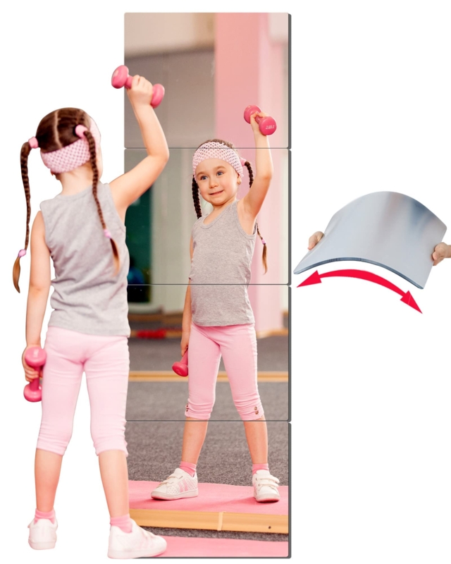 Modular Mirror Tiles with Flexible Acrylic and Unbreakable Safety Design