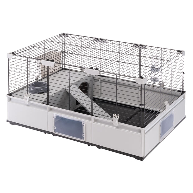 Modular Pet Habitat Clear Viewing Window Two Level Design