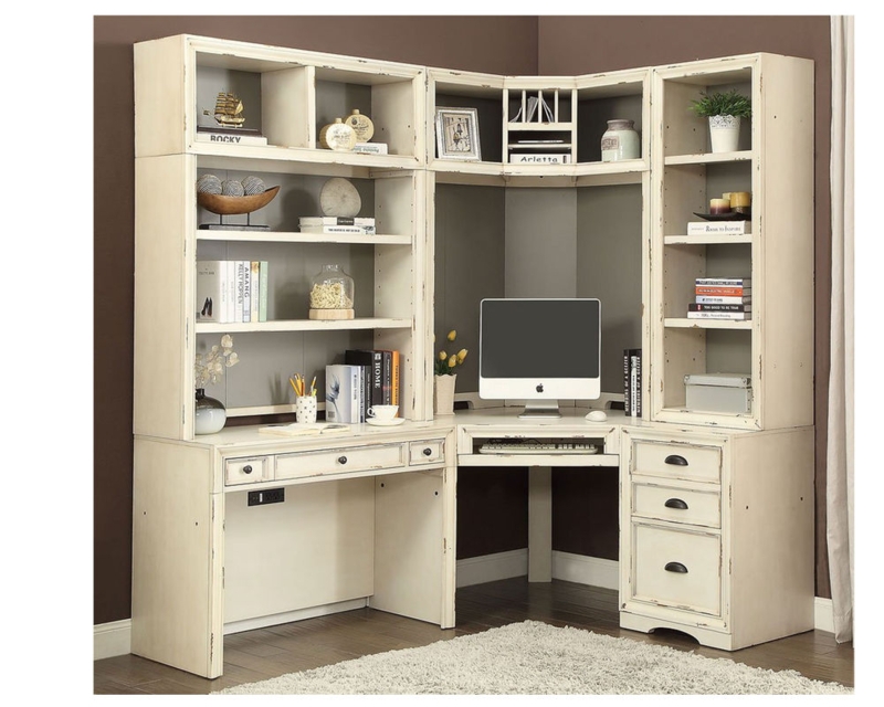 Nantucket 6 pc. Modular Corner Desk Wall | Sofas and Sectionals