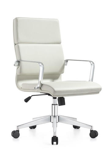 Office Chair with Segmented Ribbed Backrest on Polished Chrome Base