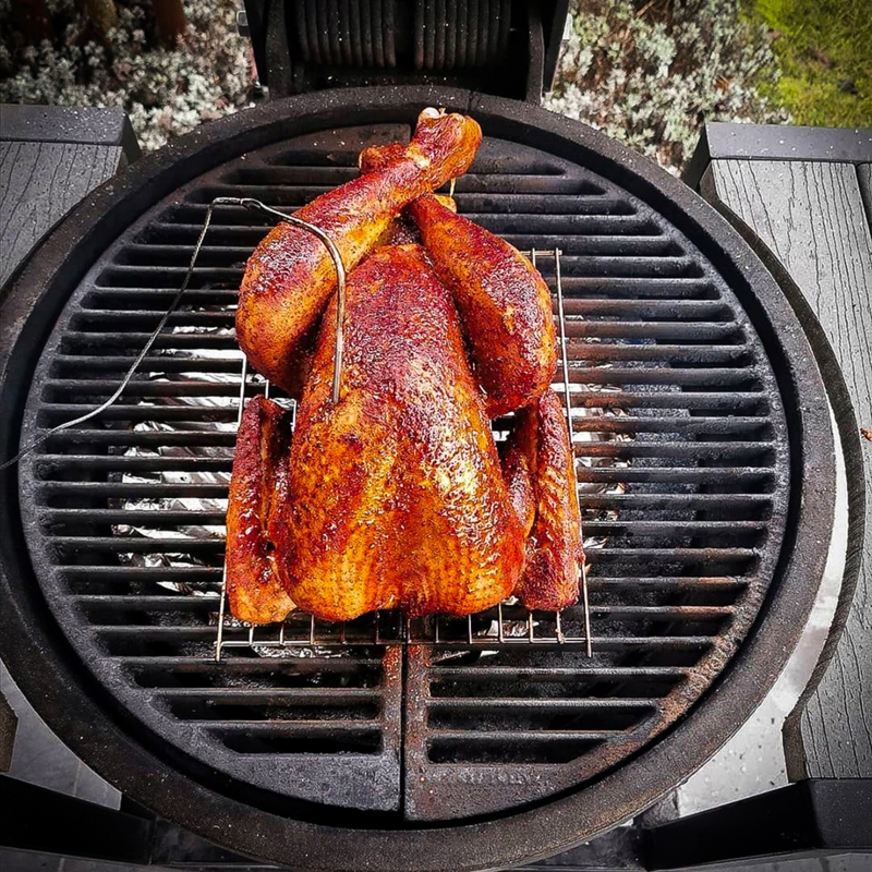 Outdoor Cooker, Cast Iron Kamado Style, Textured Black Finish