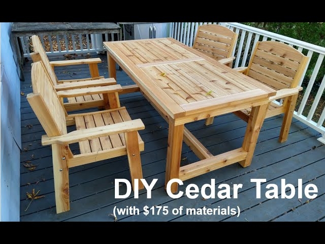Outdoor Dining Set featuring Arched Chair Backs and Armrests