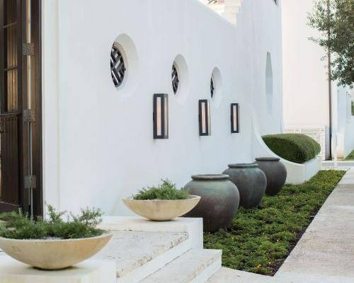 Outdoor Wall Light, Minimalist Black Vertical Rectangular Sconces