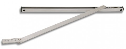 Overhead Door Stop, Surface Mount Brushed Metal, Shock Absorbing Spring