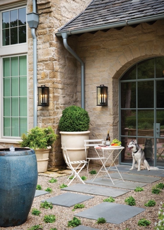 Oversized Lantern Scale Outdoor Wall Sconce with Candle Style Bulbs