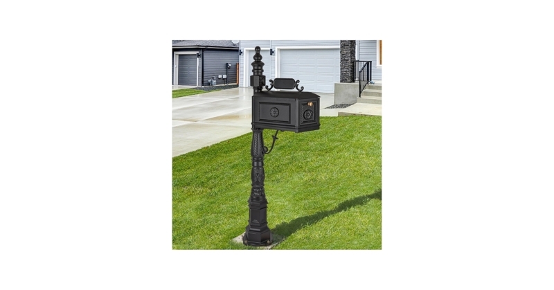 Pedestal Mailbox Locking Front Fluted Post Victorian Traditional