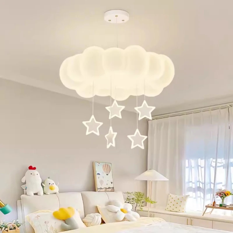 Pendant Light Cloud Silhouette Hanging Stars Staggered Heights