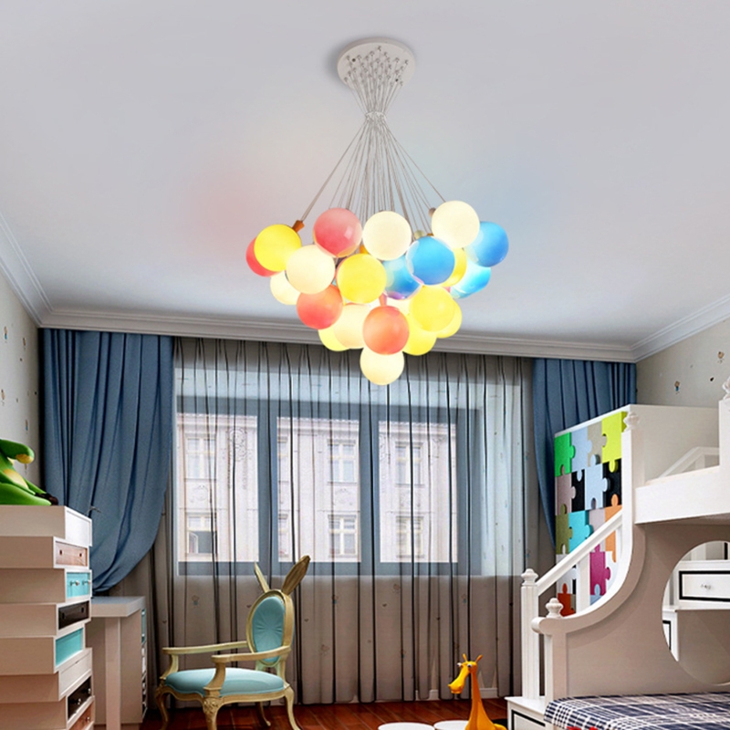 Pendant Light Colorful Bubble Ball Cluster Glass Spheres