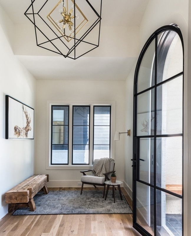Pendant Light Nested Cages Black And Gold Entryway Lighting Warm Brass