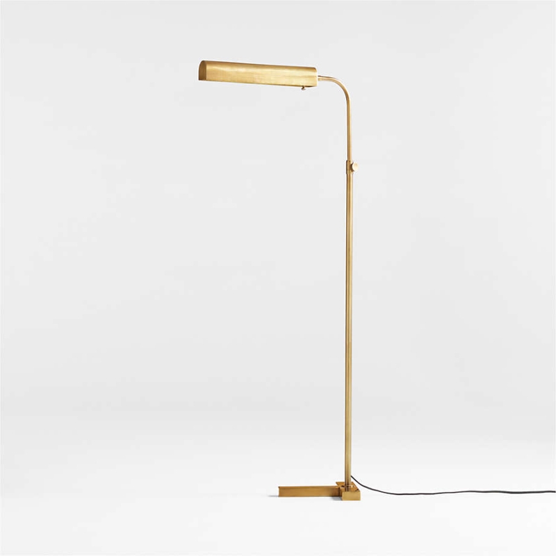 Pharmacy Floor Lamp: Minimalist Metal T-Shaped Base Task Light
