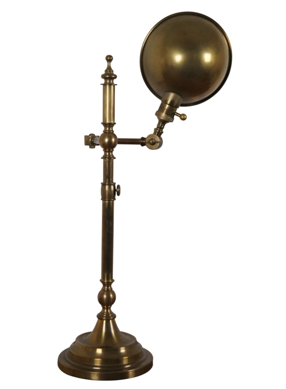 Pharmacy Table Lamp Adjustable Swing Arm Finial Tiered Base