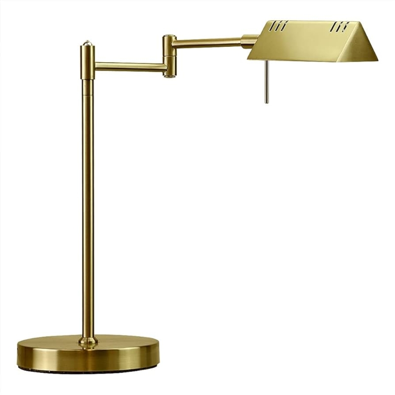 Pharmacy Table Lamp Double Swing Arm Vented Shade Adjustment Handle