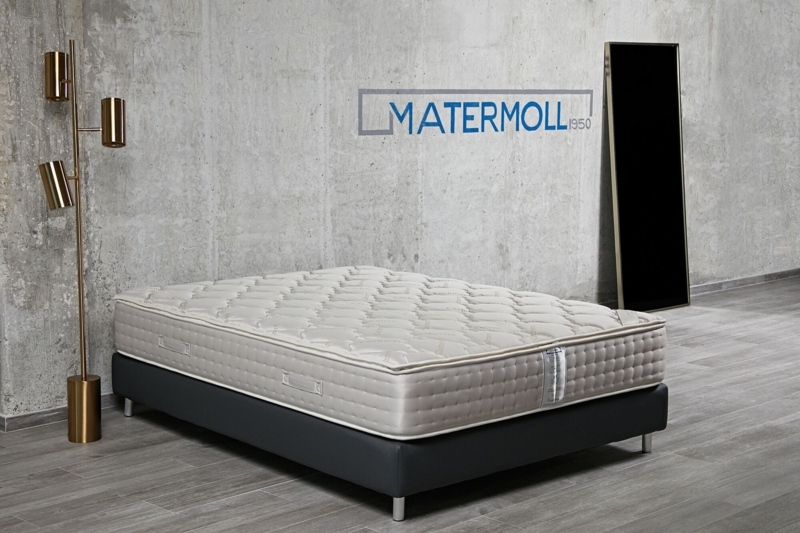 Pillow Top Mattress on Low Profile Charcoal Base with Metal Legs