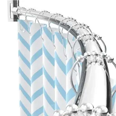 Polished Silver Curved Rod Chevron Pattern Roller Ball Rings
