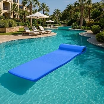 Pool Float: Ocean Blue Vinyl-Dipped Unsinkable Water Mat