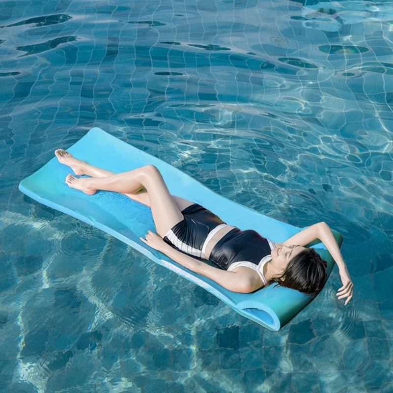 Pool Float: Sky Blue Molded Texture Foam Mattress