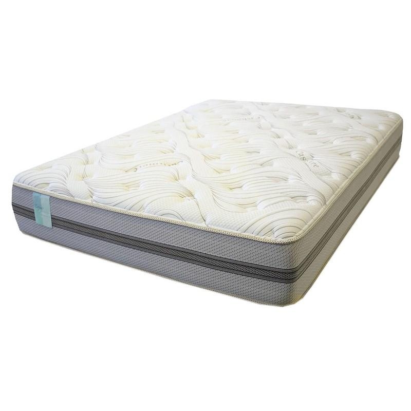 Queen Mattress featuring Wavy Quilt Pattern and Charcoal Grey Sides