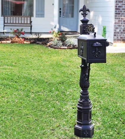 Residential Mailbox Fleur De Lis Finial Acanthus Leaf Detail Metal