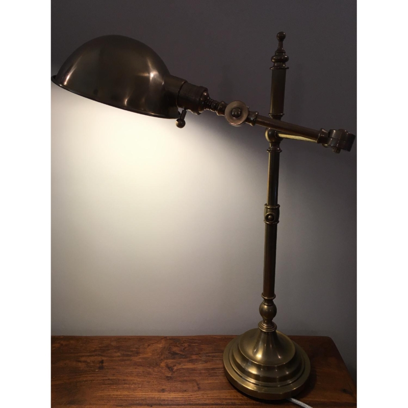 Restoration Hardware Franklin Pharmacy Task Table Lamp in Antique Brass -  AptDeco