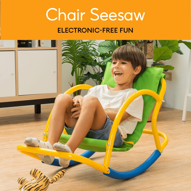 Rocking Lounge Chair Powder Coated Metal, Ergonomic Sling Seat (65 chars)
