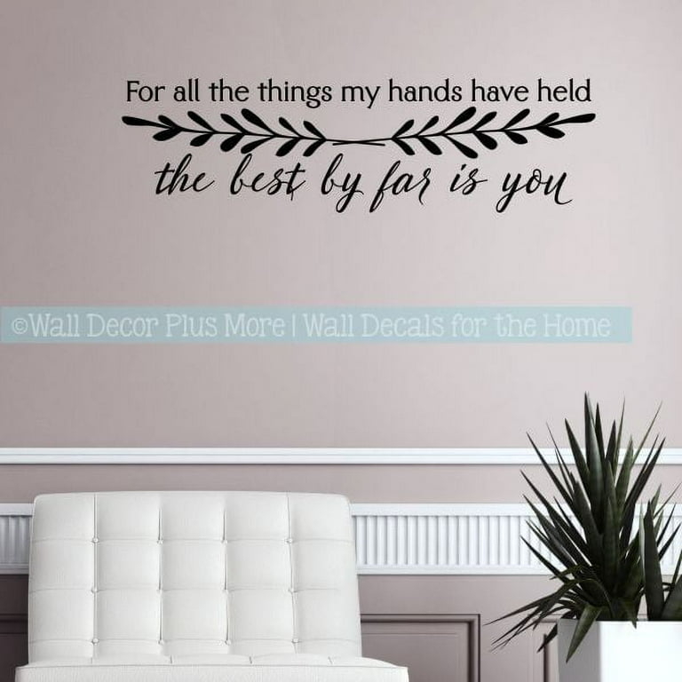 Romantic Bedroom Wall Decal with Botanical Accent