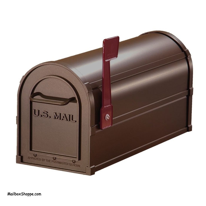 Rural Mailbox Arched Top Silhouette Bronze Satin Metallic Finish