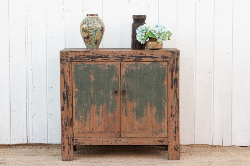 Rustic Distressed Teal Accent Cabinet Ring Pulls