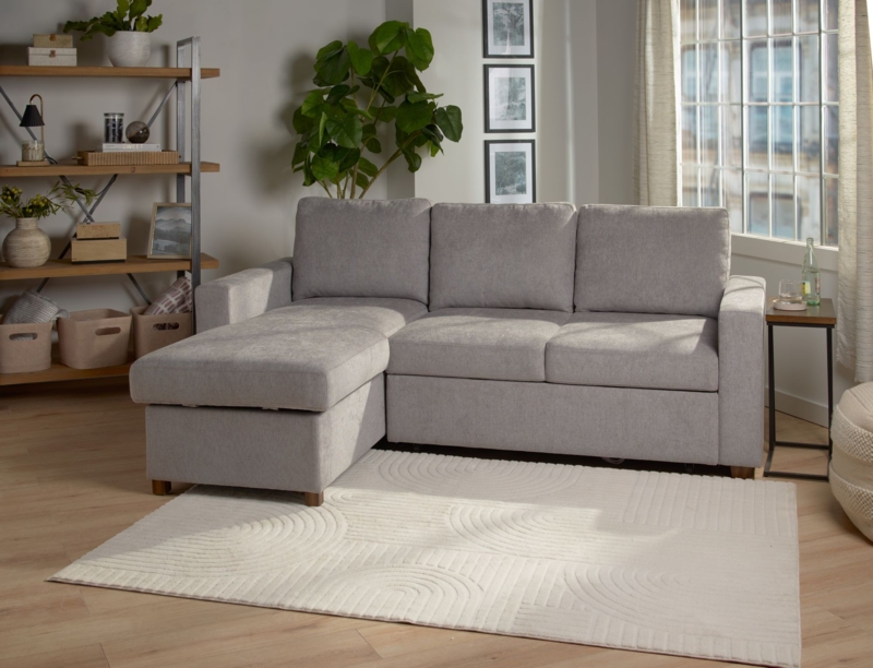 Sectional Sofa featuring Block Feet and Track Arms