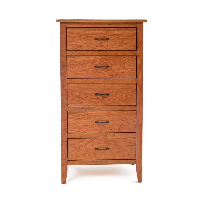 Shaker Style Lingerie Chest with Five Drawers and Horizontal Metal Pulls